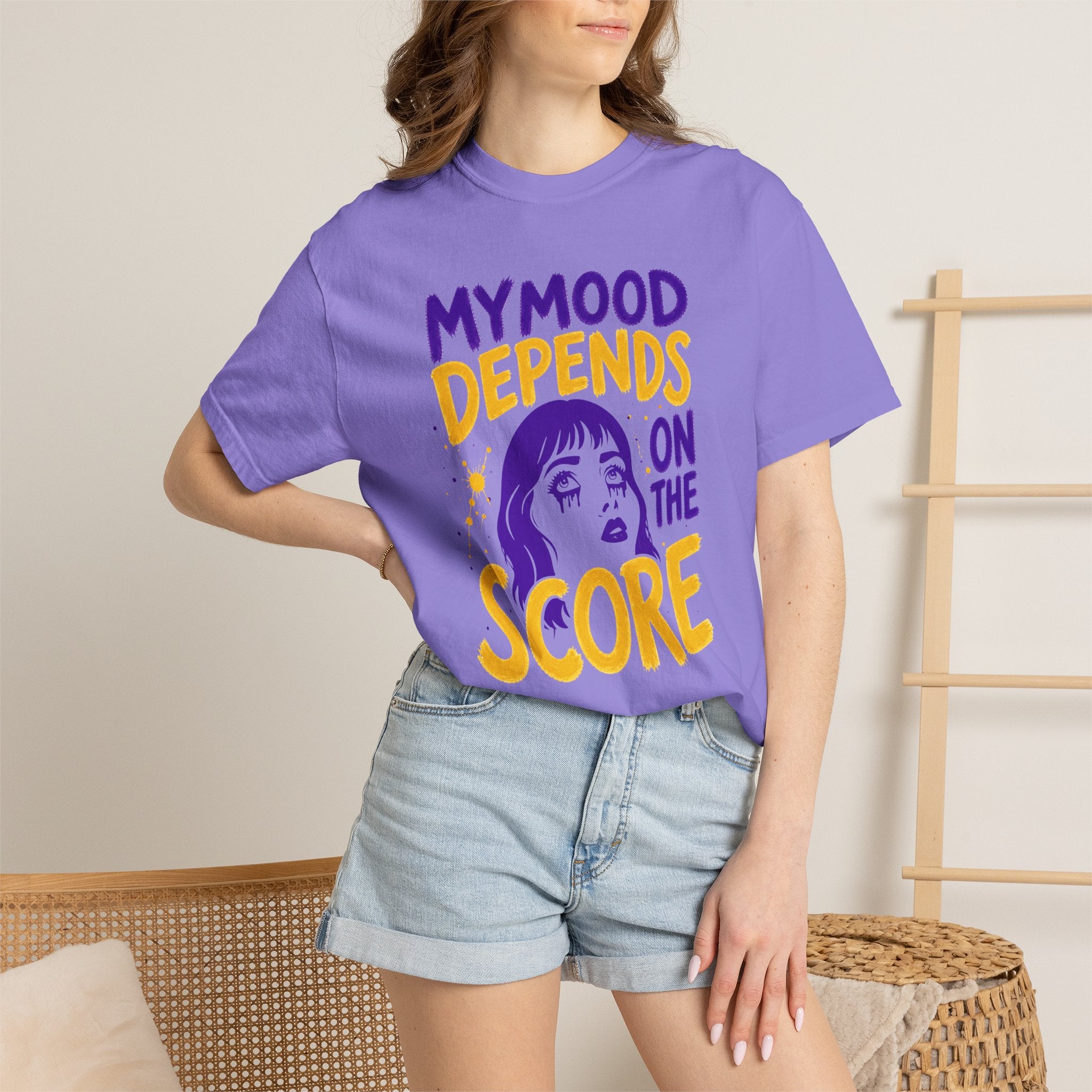 Moody Girl (Purple/Yellow) T-Shirt