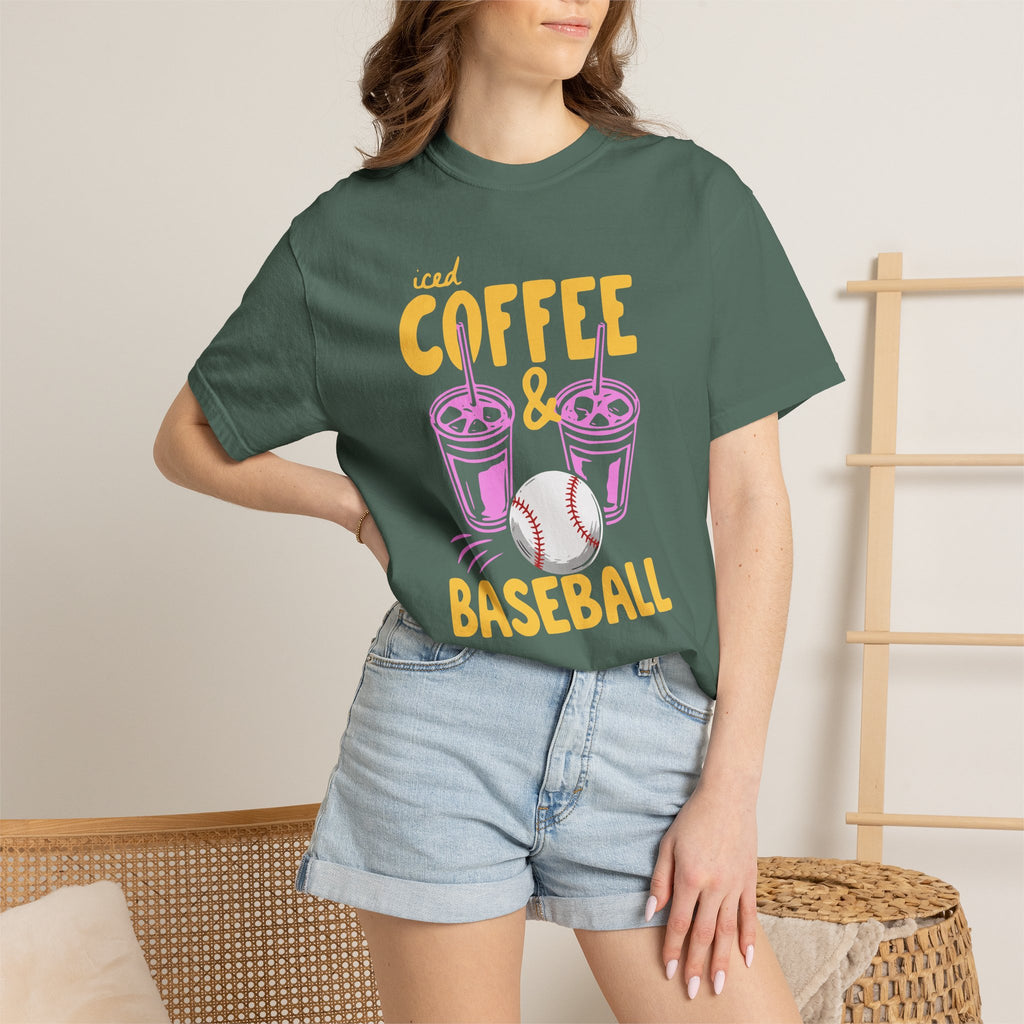 Iced Coffee and Baseball T-Shirt