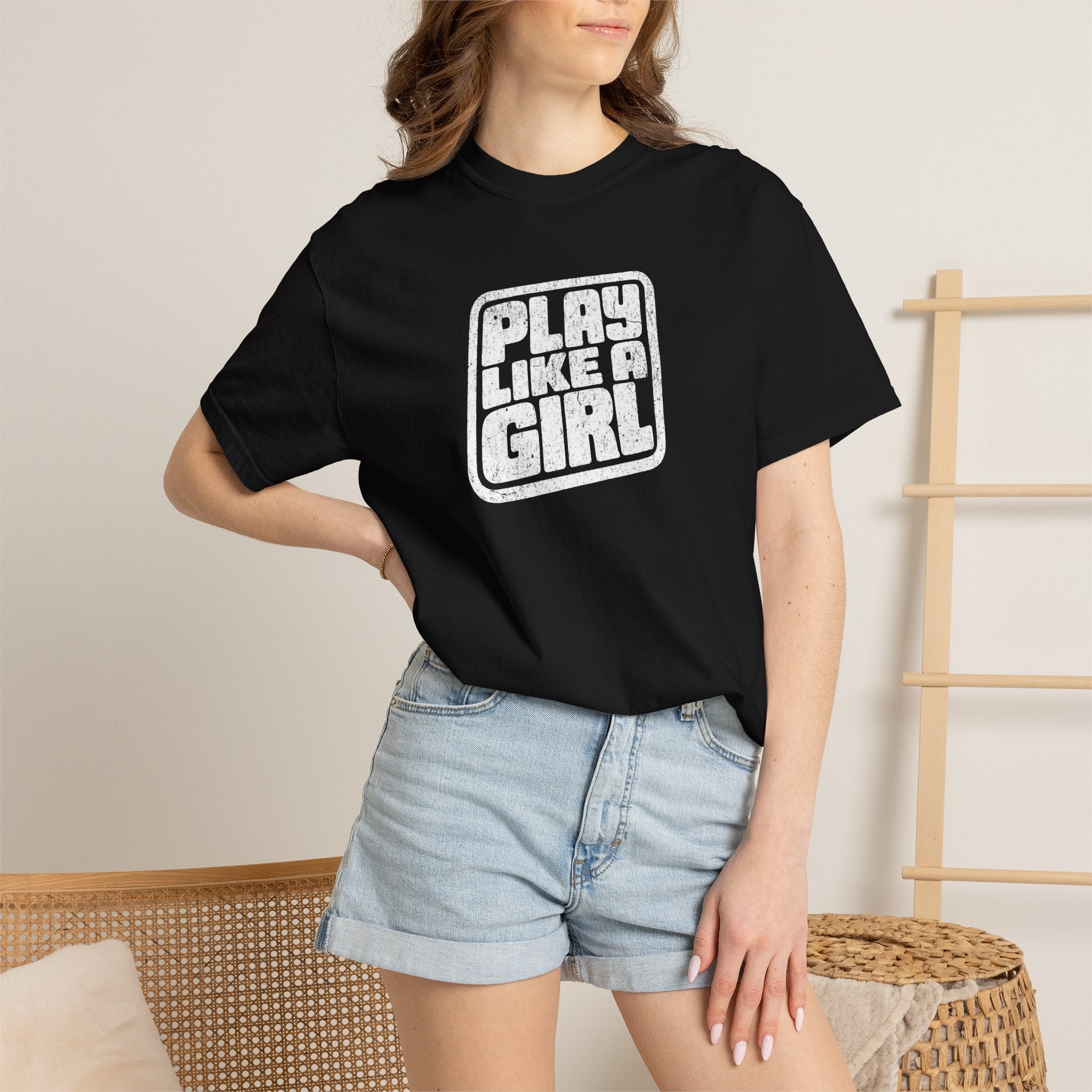 Vintage Play Like a Girl T-Shirt