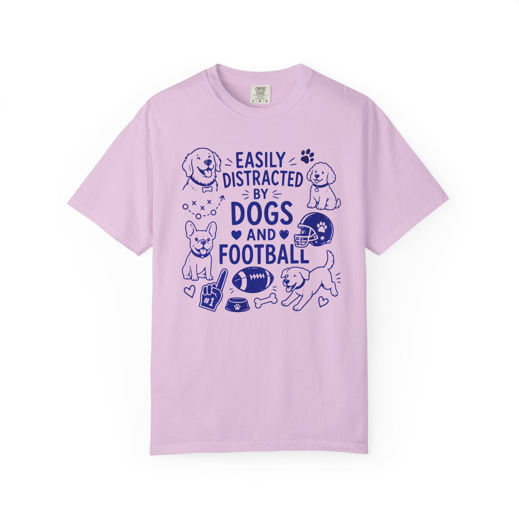 Easily distracted by dogs and football T-Shirt