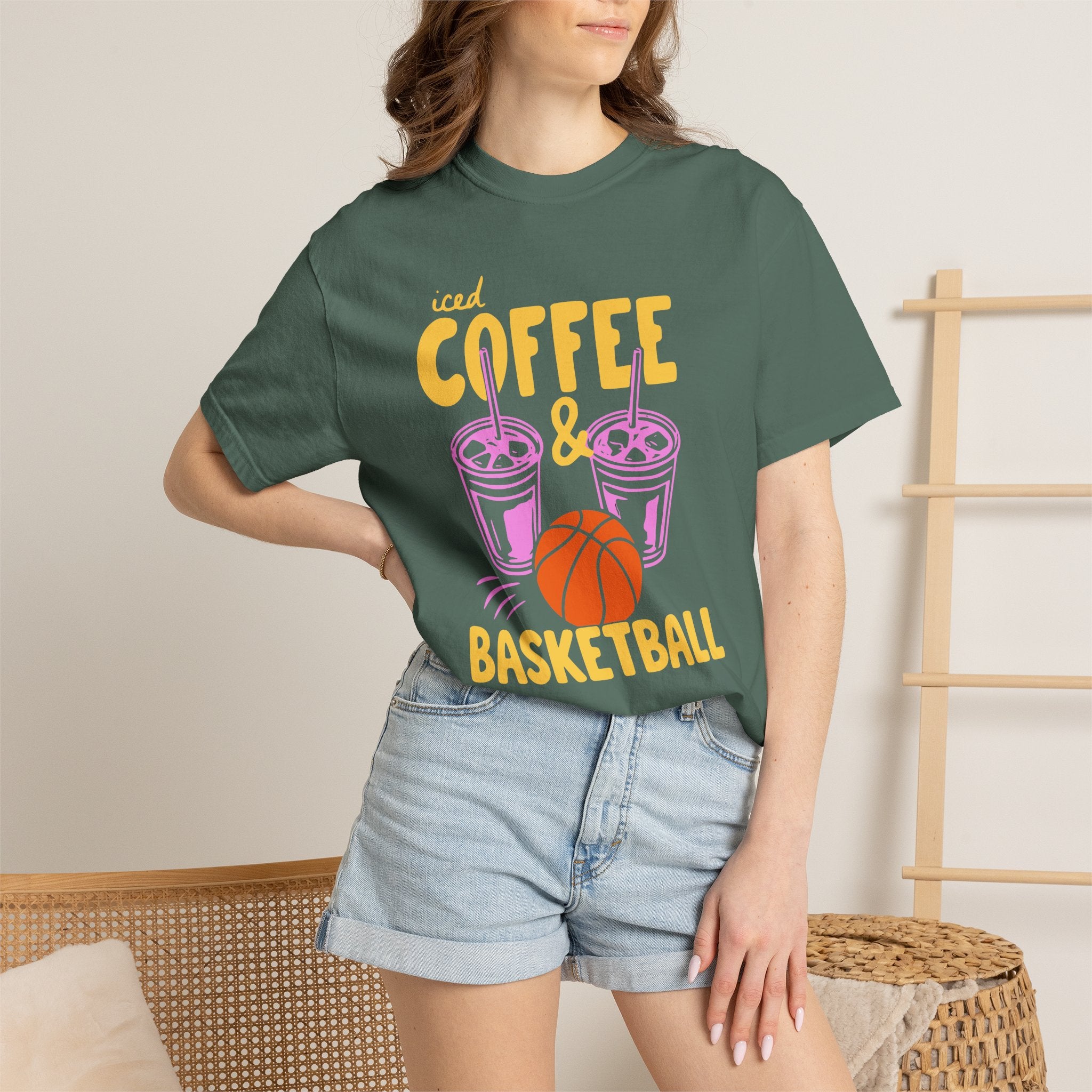 Iced Coffee and Basketball T-Shirt