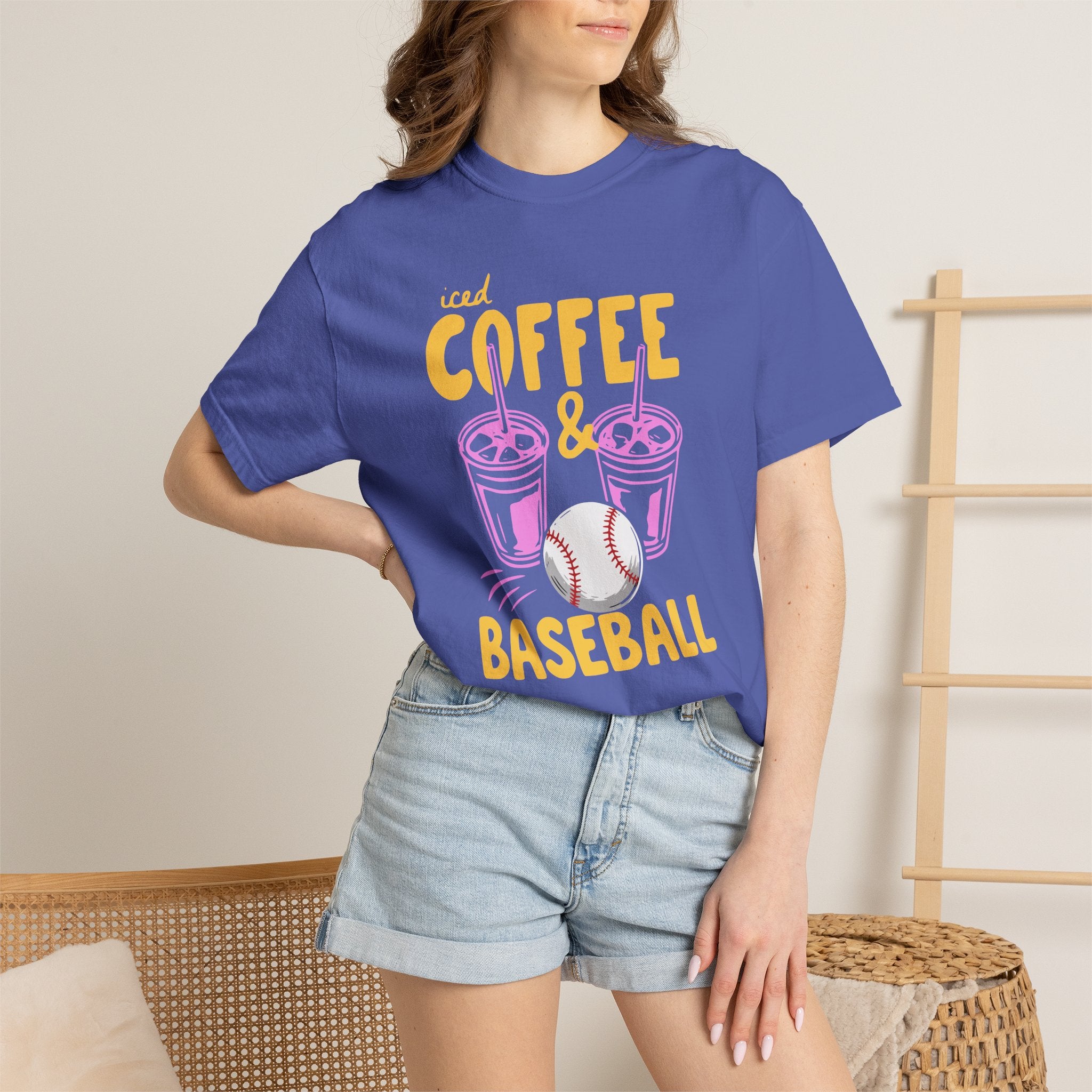 Iced Coffee and Baseball T-Shirt