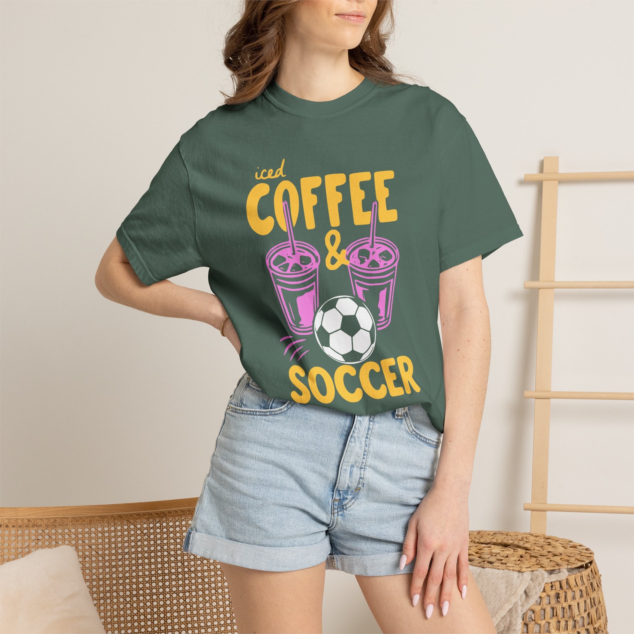 Iced Coffee and Soccer T-Shirt