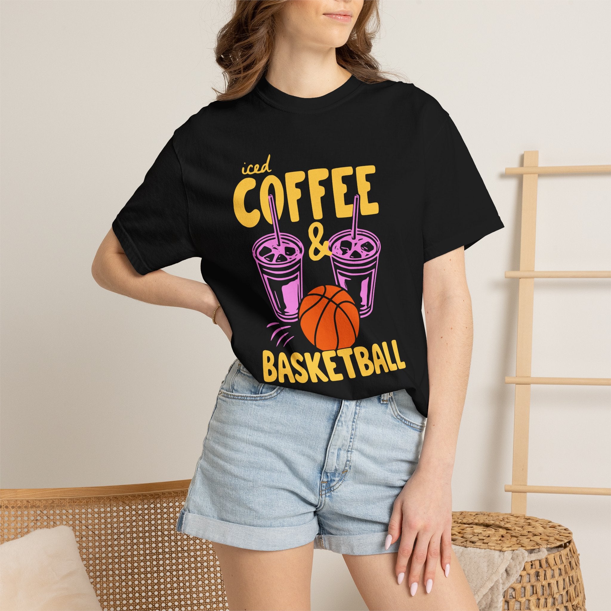 Iced Coffee and Basketball T-Shirt