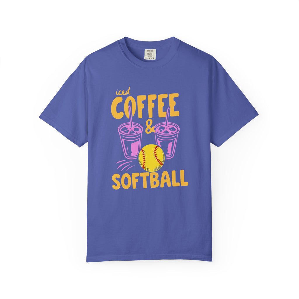 Iced Coffee and Softball T-Shirt