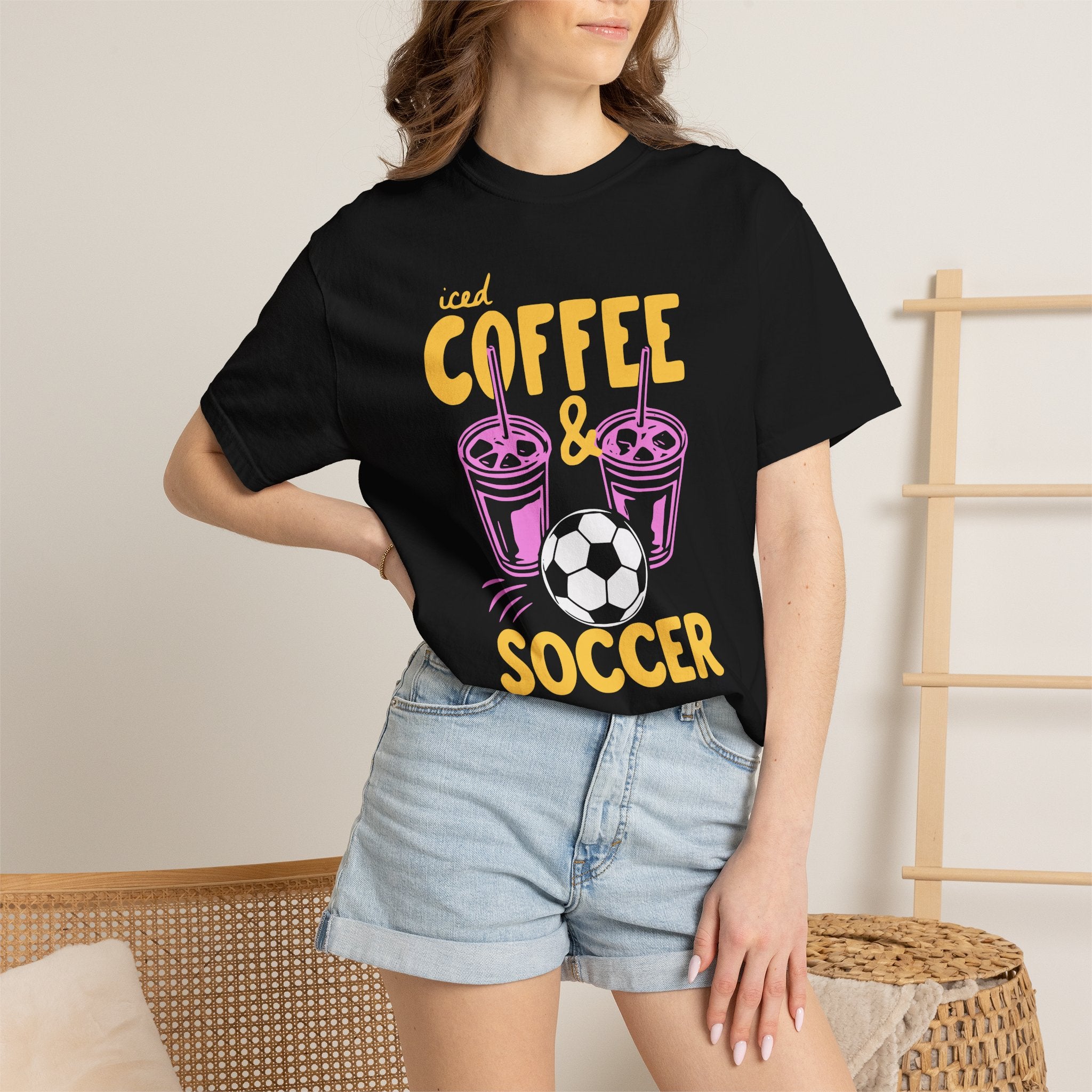 Iced Coffee and Soccer T-Shirt