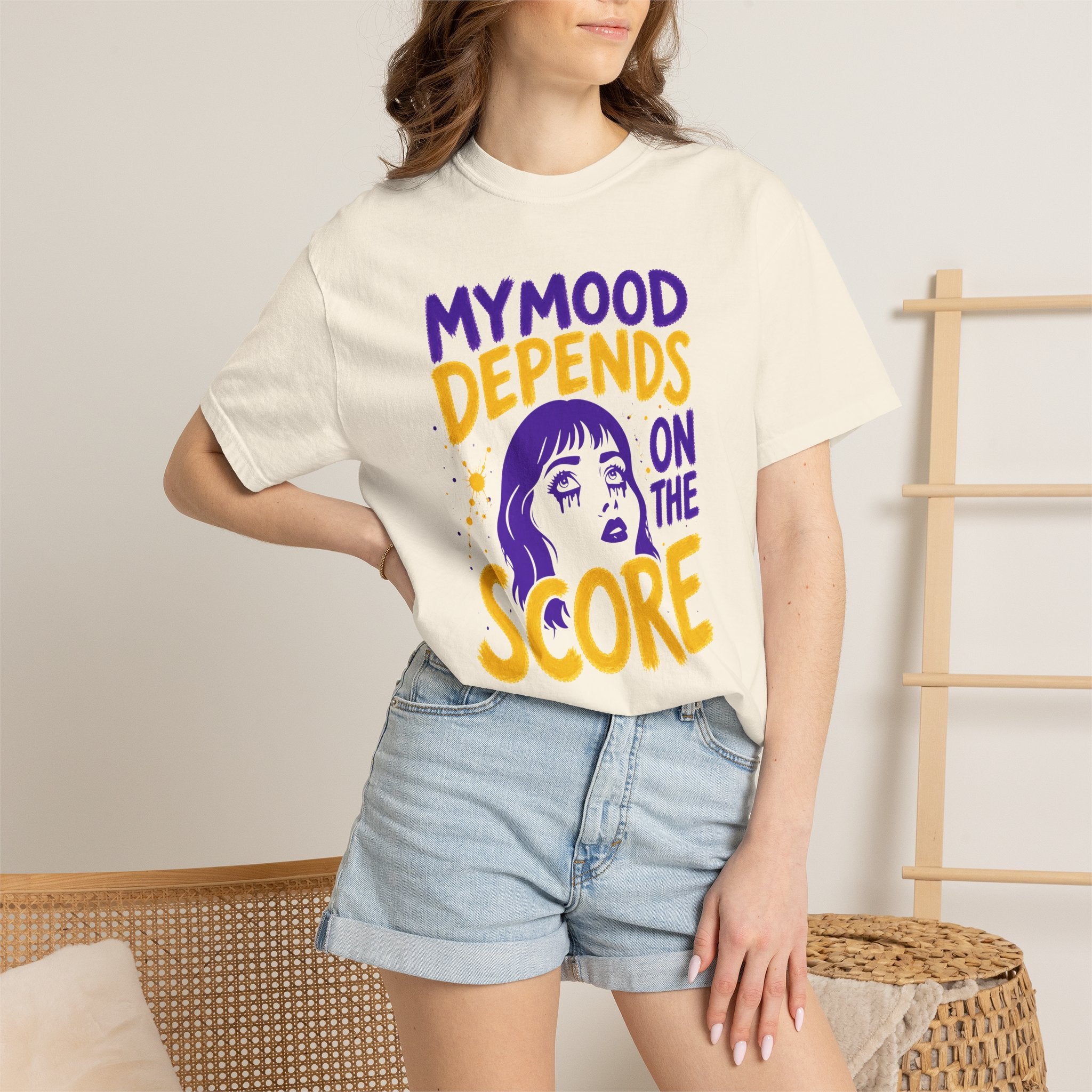 Moody Girl (Purple/Yellow) T-Shirt