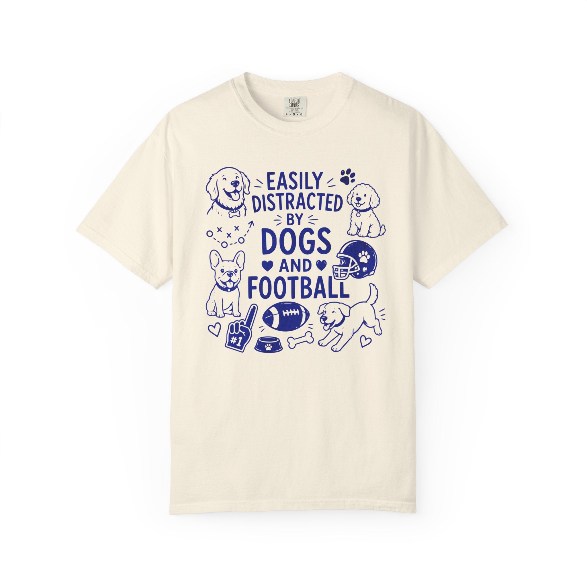 Easily distracted by dogs and football T-Shirt