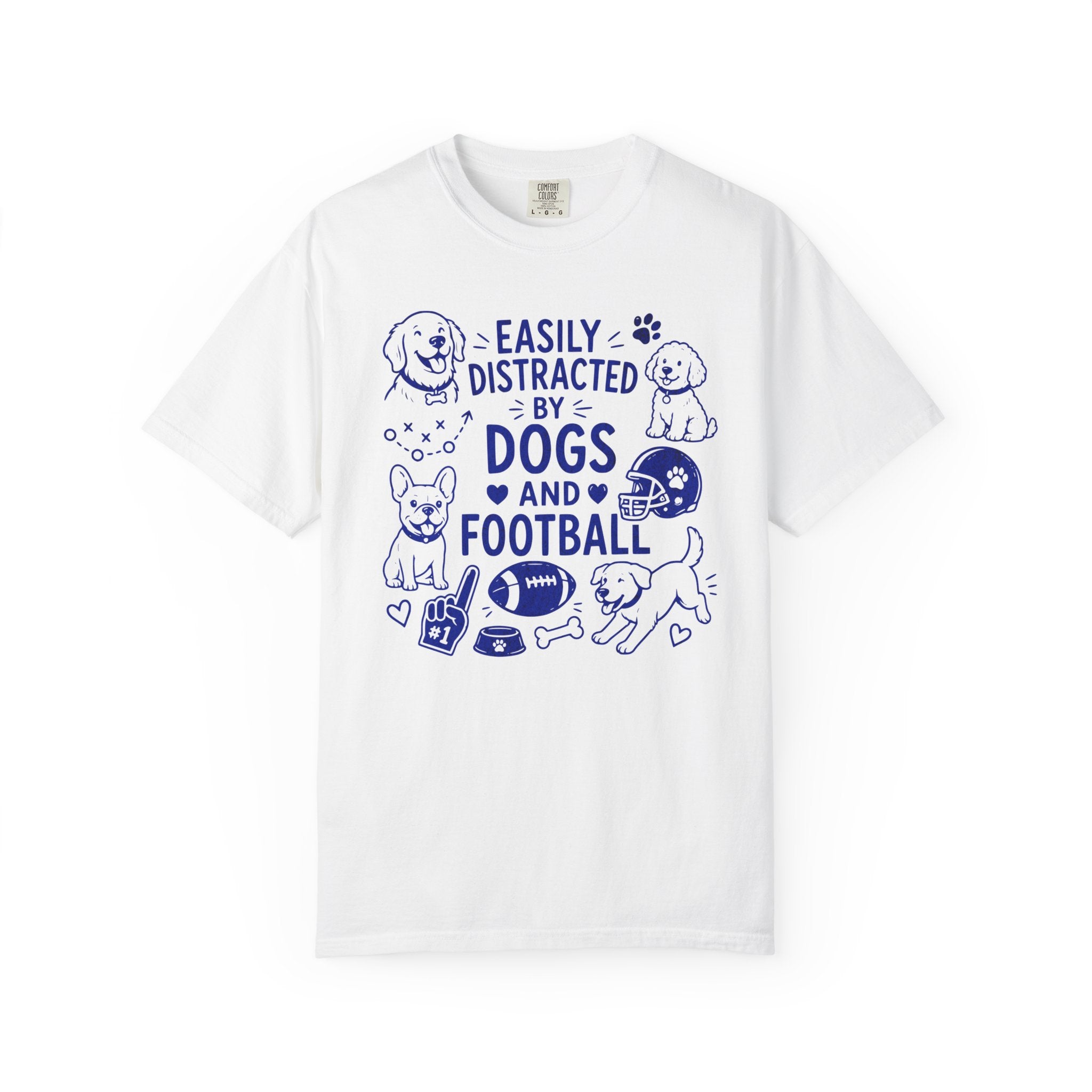 Easily distracted by dogs and football T-Shirt