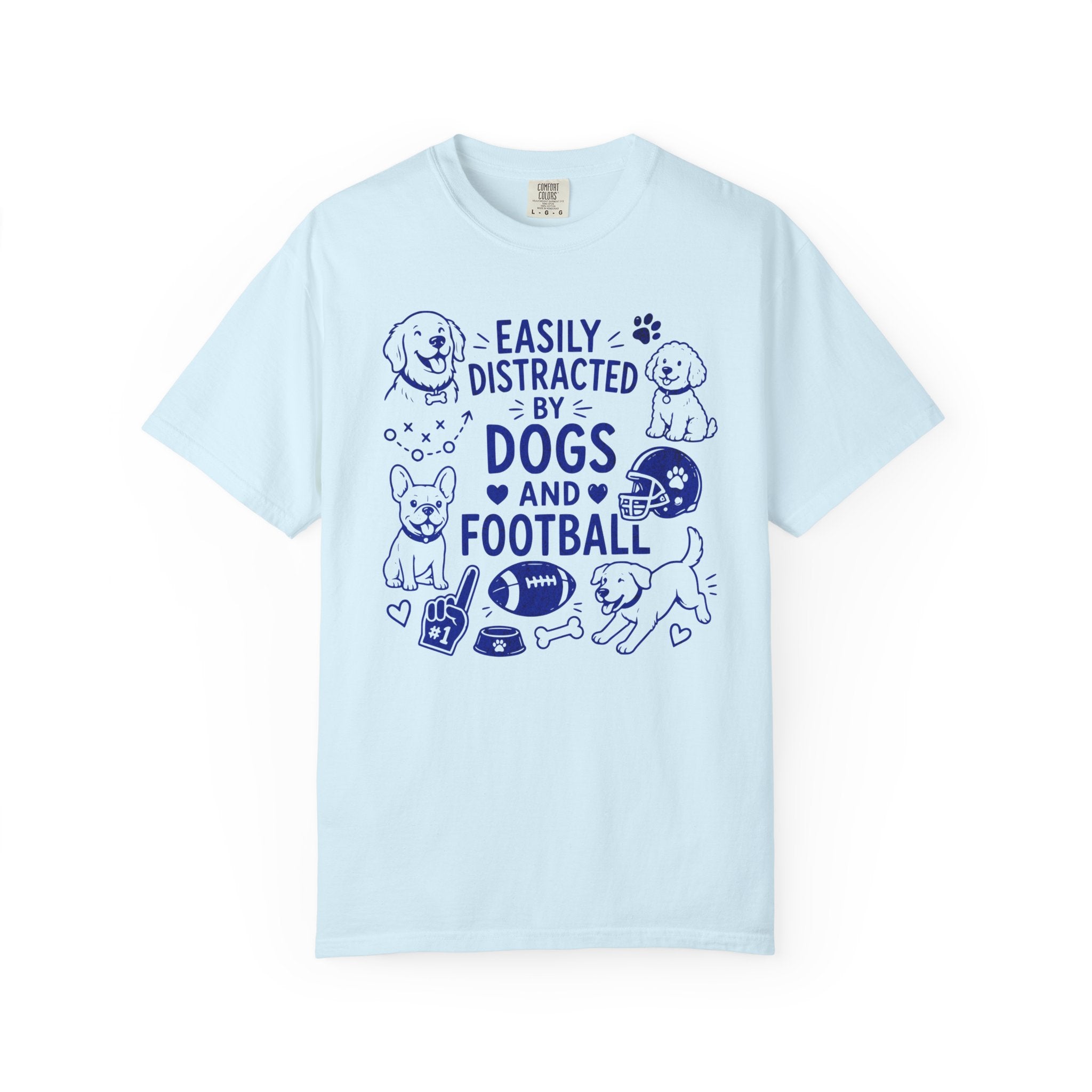 Easily distracted by dogs and football T-Shirt