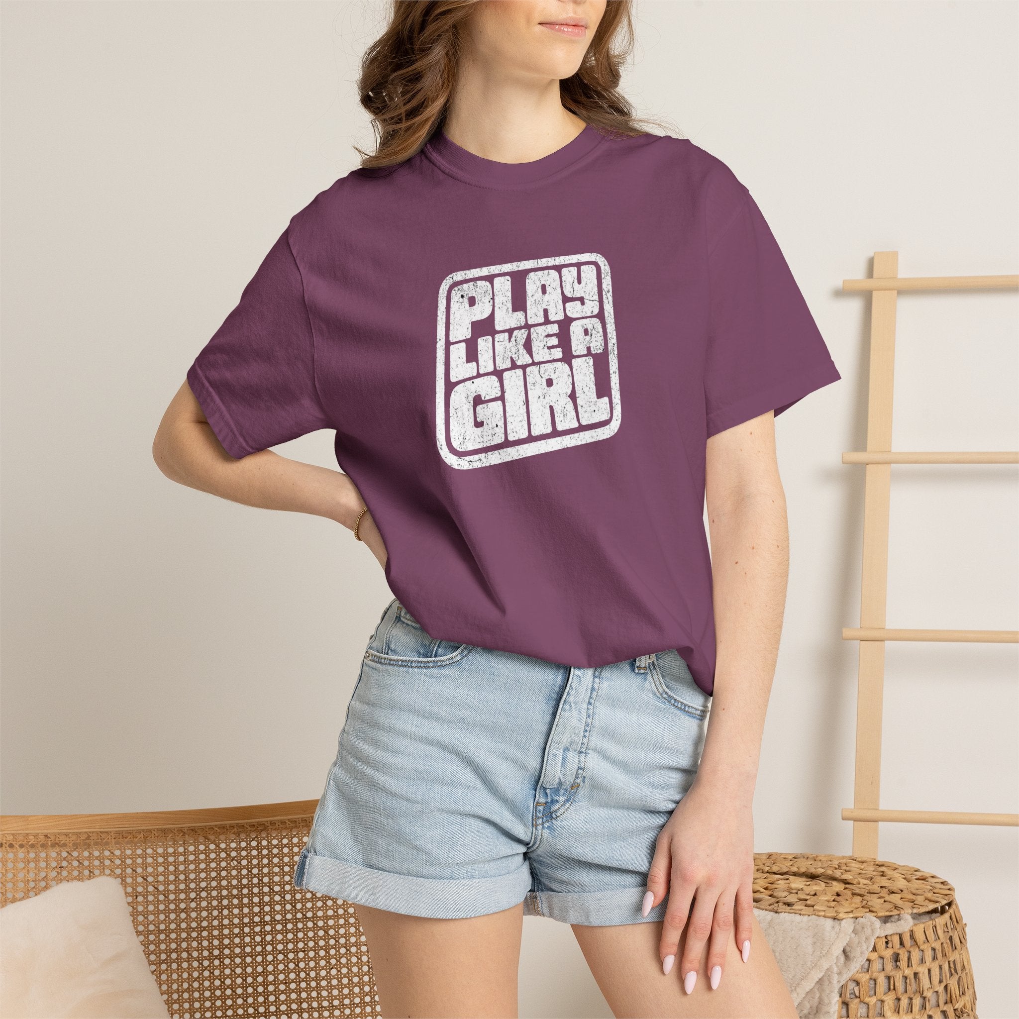 Vintage Play Like a Girl T-Shirt