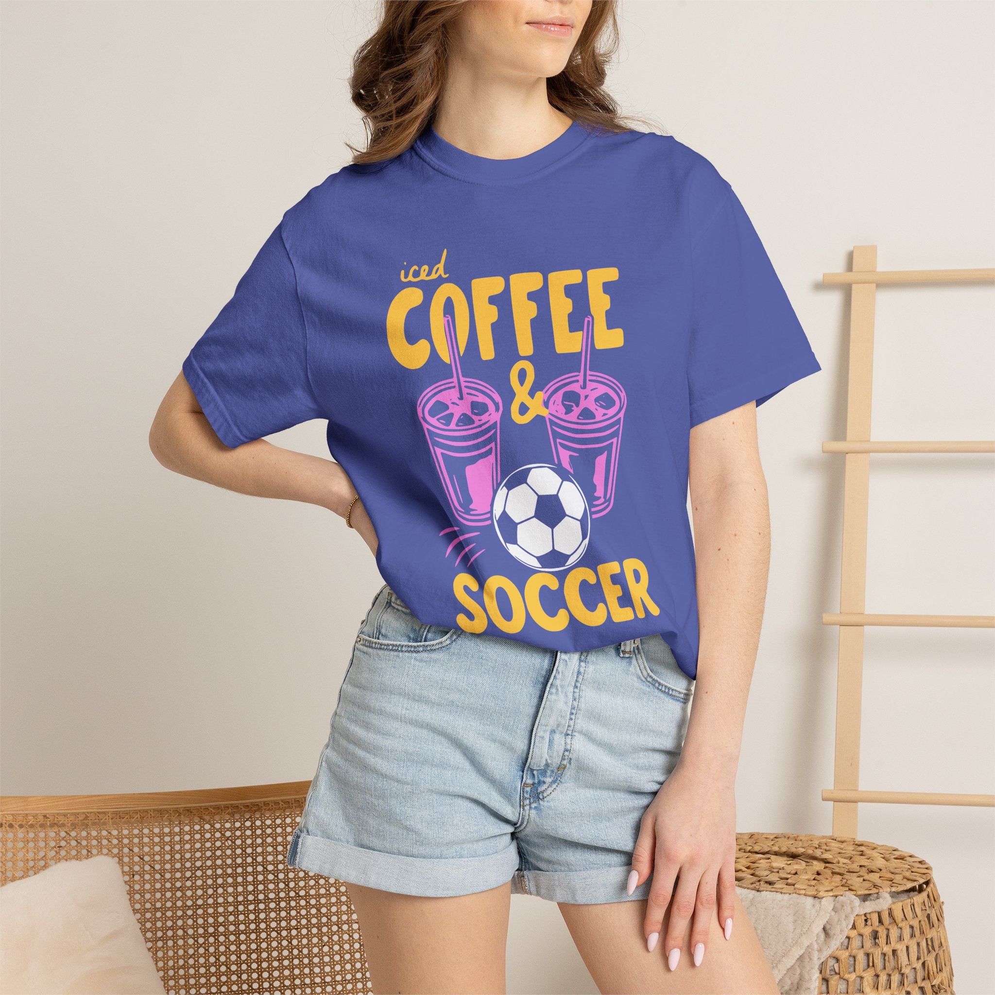 Iced Coffee and Soccer T-Shirt