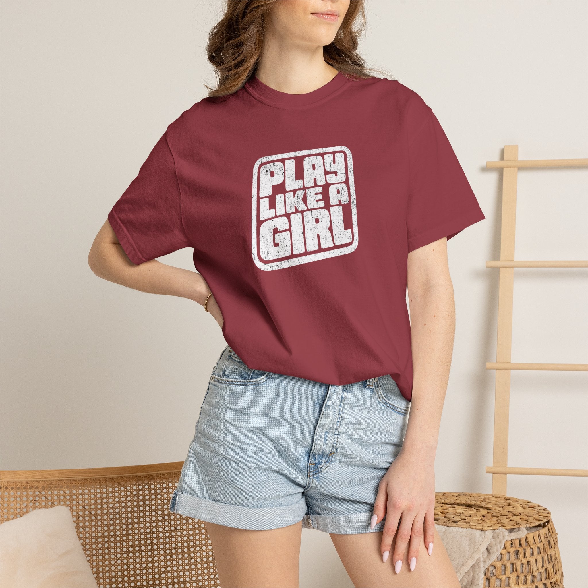 Vintage Play Like a Girl T-Shirt