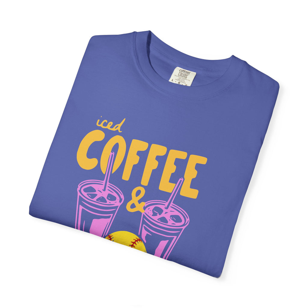 Iced Coffee and Softball T-Shirt