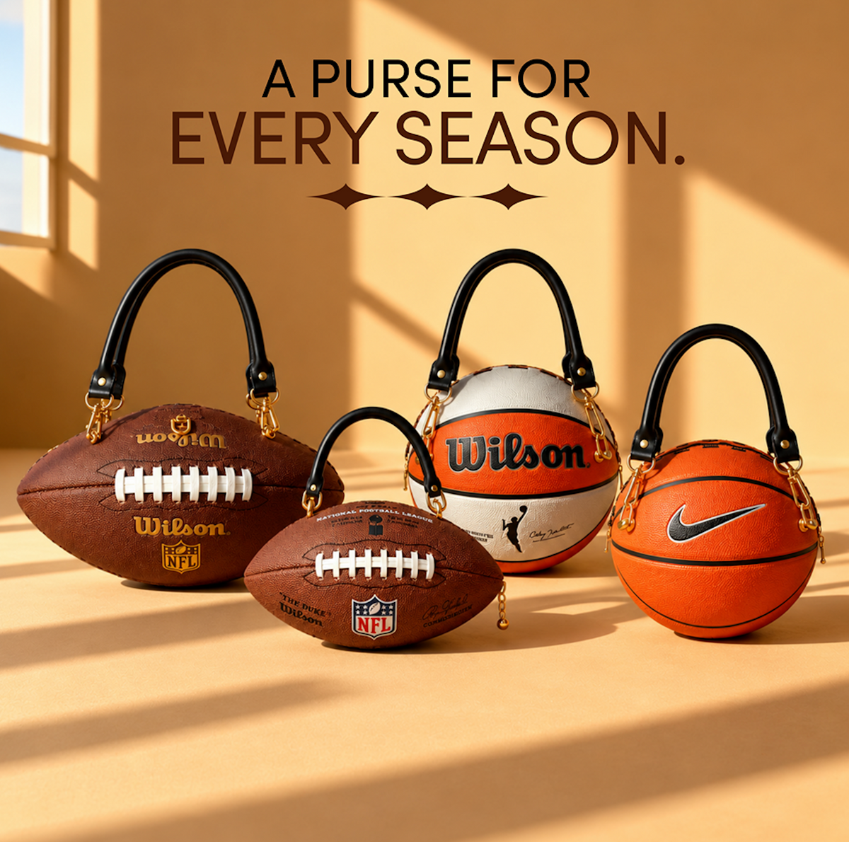 Handmade Football Purse