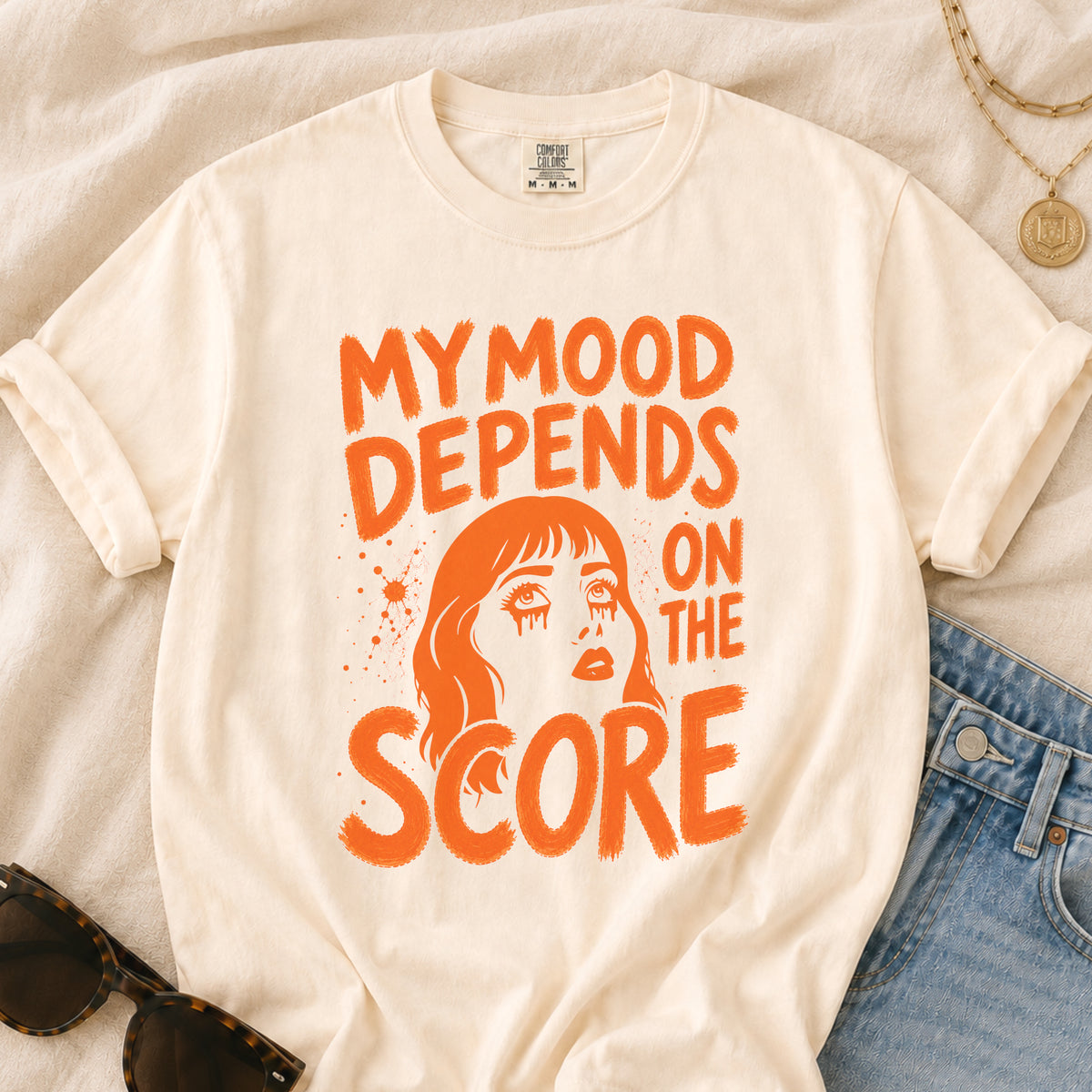 Moody Girl (Orange) T-Shirt