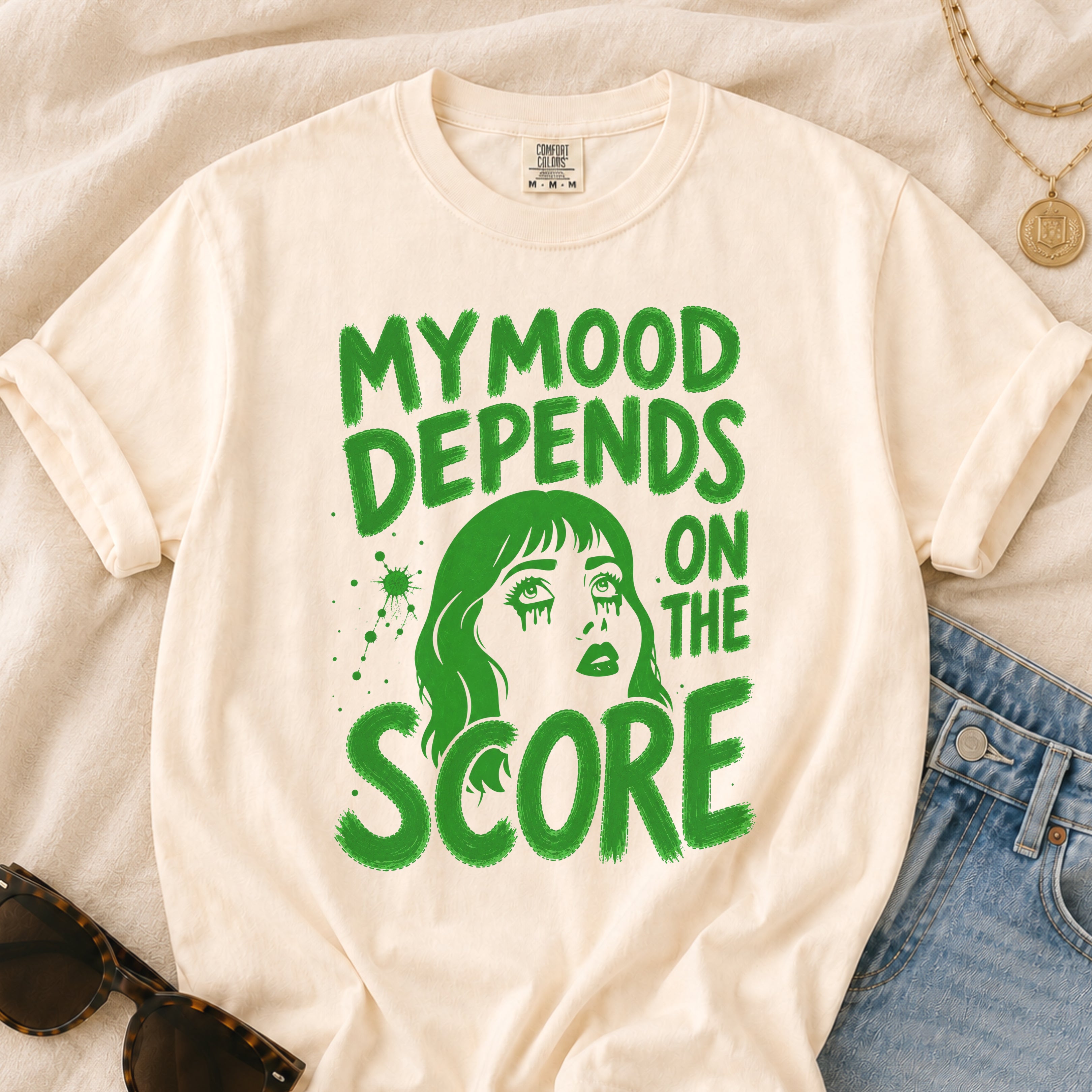 Moody Girl (Green) T-Shirt