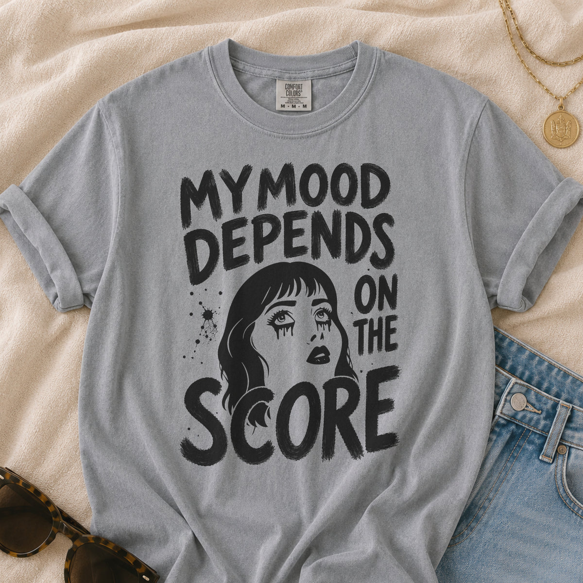 Moody Girl (Black) T-Shirt