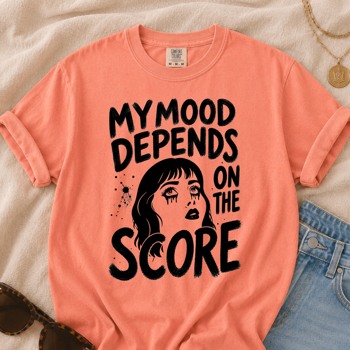 Moody Girl (Orange) T-Shirt