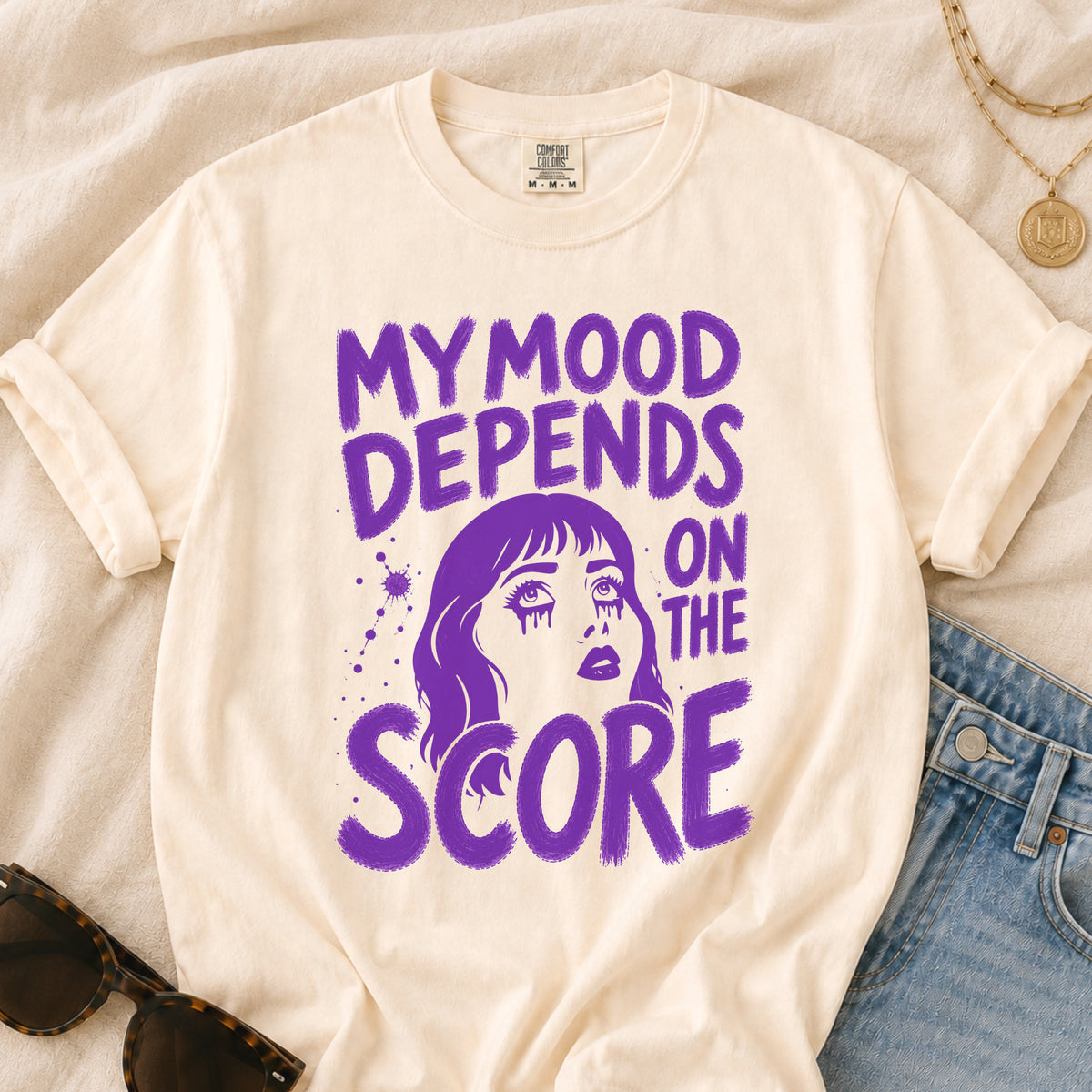 Moody Girl (Purple) T-Shirt